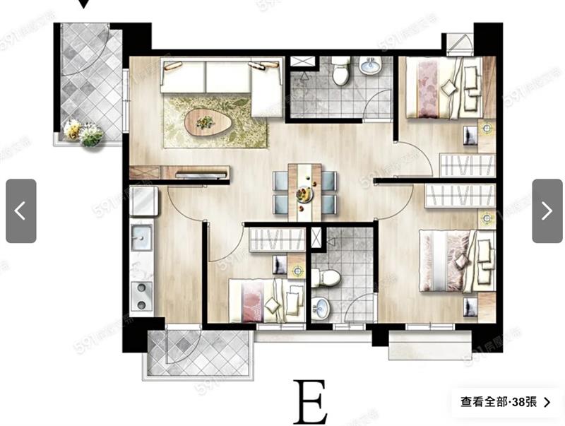 中正大社商圈貓寵可雙租補採光3房平車近國1台積電廠區📞愛窩,愛窩 iwow house